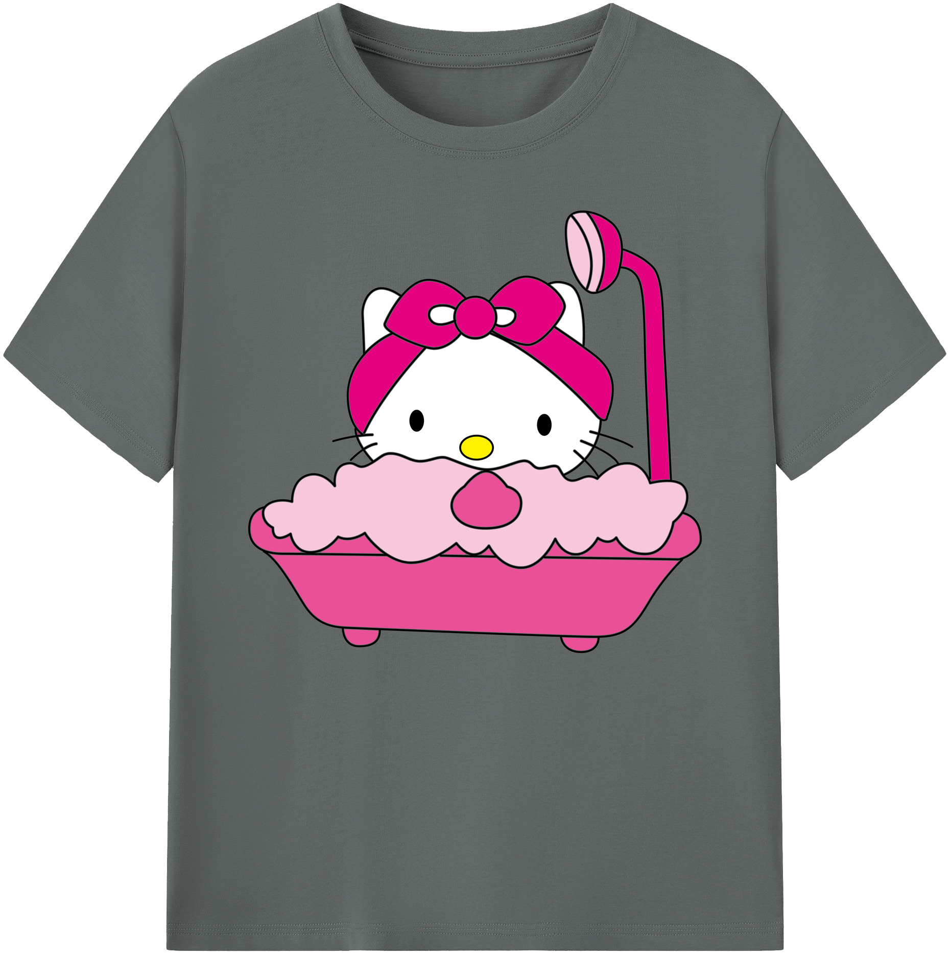 （画像用） Hello Kitty ハローキティ 綿100％ メンズ半袖Tシャツ｜肌触りやわらか＆通気性